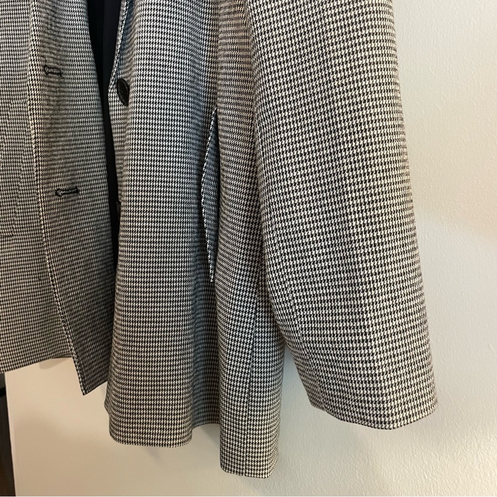 Madewell Dorset Blazer Jacket houndstooth grey black medium - Picture 4 of 7